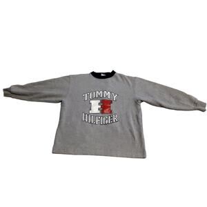 Vtg Tommy Hilfiger Sweater Spell Out Logo Big H Sz M Pullover Jumper Sweatshirt